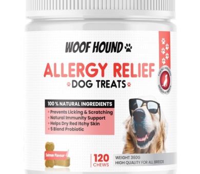 Dog Allergy Relief Treats (120), Itch and Immunity Treats for Dogs -Soothe Itchy Paws, Eyes, Ears, Skin - Stop Itching, Itchy Dog Skin Relief, Dog Allergy Relief, Anti Itch for Dogs