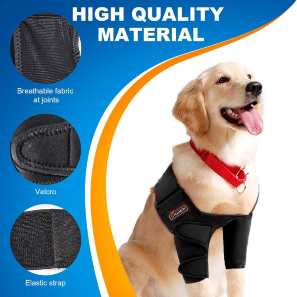 Dog Elbow Brace for Elbow Support and Protection, Protector Pads Hygroma, Elbow Pads for Dogs Dysplasia, Calluses, Elbow Wound Healing,et(Both Legs,L) - Image 4