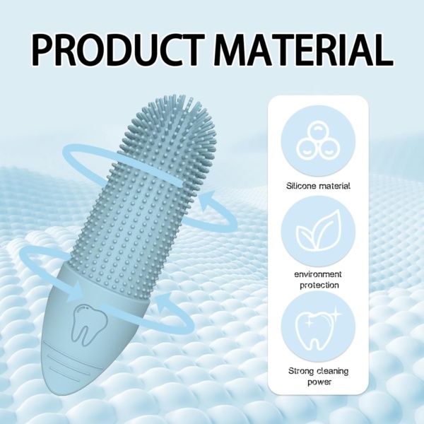 6 Pcs Silicone Pets Teeth, Cat Toothbrush Dog Finger Toothbrush, Cleaning Toothbrush Kit, Full Surround Bristles Dog Tooth Brush Silicone Puppy Toothbrush, for Cats & Small Pets Dental Care - Image 3
