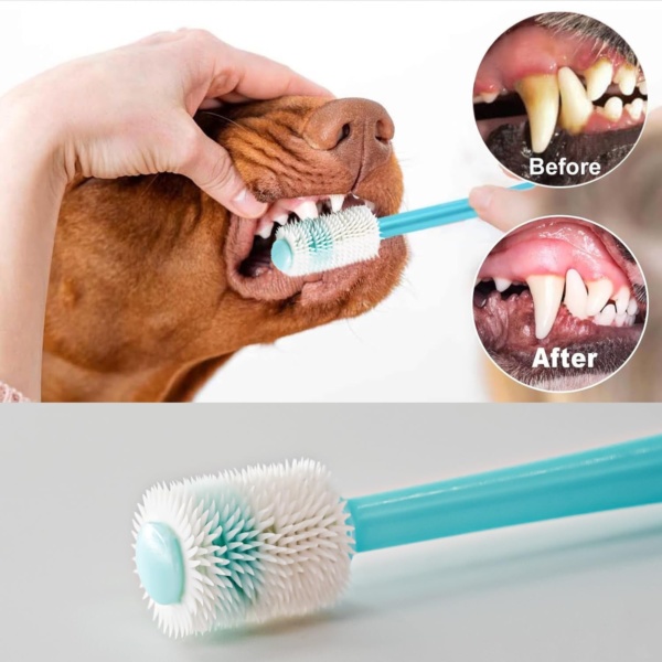 Dog Toothbrush, Finger Toothbrush, 360 Degree Silicone Toothbrush for Dental Care, Easy Dog Cat Puppy Teeth Cleaning (8 Pack) - Image 3
