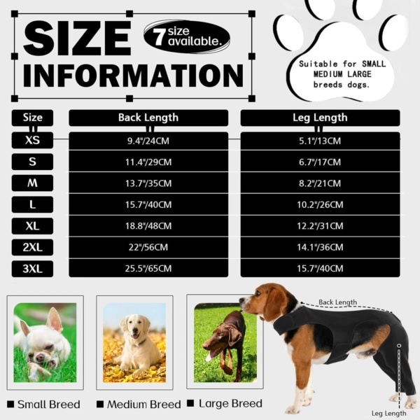 Dog Surgery Recovery Suit Lick Sleeve For Dogs Rear Leg for Alternative Elizabethan Collar Dog Elbow Protector Soft Comfortable Dog Leg Wound Protector Brace (Gray, L) - Image 4