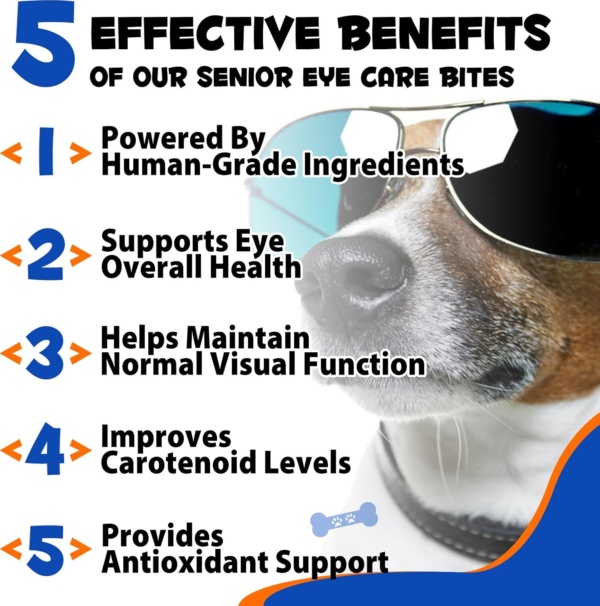 Tear Stain Remover for Dogs Eyes Support Soft Chews Treatment, 150pcs Natural Dog Eye Supplement with Lutein, Zeaxanthin, Astaxanthin, Antioxidants, Support Eyesight, Overall Eye Care, Beef Flavor - Image 5