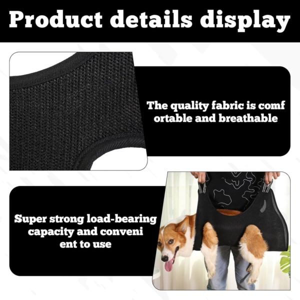 Dog Grooming Harness,Cat Grooming Hammock,Dog Grooming Hammock,Dog Grooming Sling,cat grooming bag,Dog Hammock for Grooming for Pet Bathing,Nail Cutting,Ears Care Washing,Claw Care - Image 3