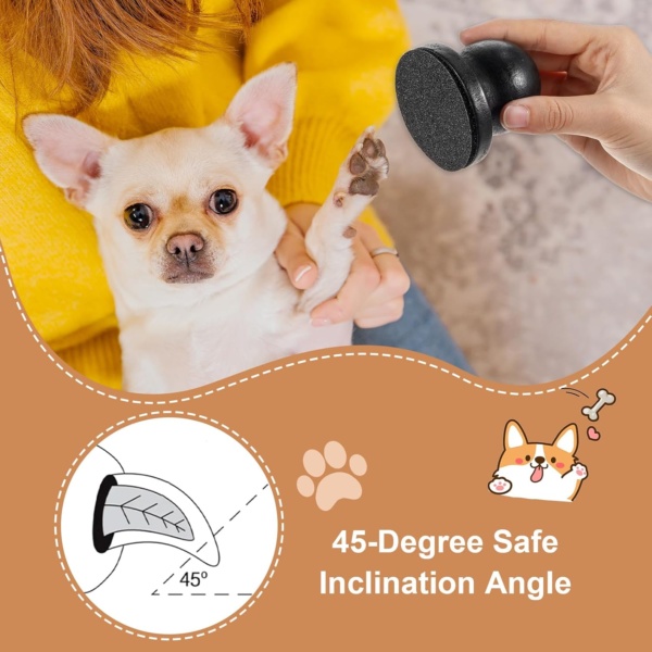 Dog Nail File with 6Pcs Replaceable Filing Disc, Dog Scratch Board for Safe and Easy Nail Care, Dog Nail Scratch Board Ensures Smooth and Healthy Nails for Dogs and Cats - Image 4