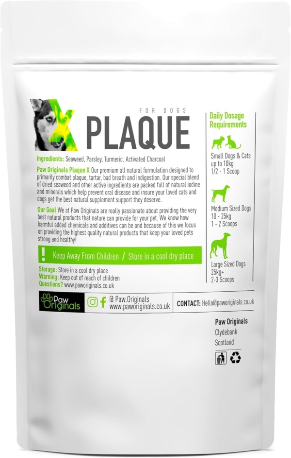 NEW 200G - Plaque X 100% Natural Plaque Off & Tartar Remover For Dogs & Cats | Breath Freshener For Dogs, Cats & Pets | | No Toothbrush & Supports Gum & Teeth Health - Image 2