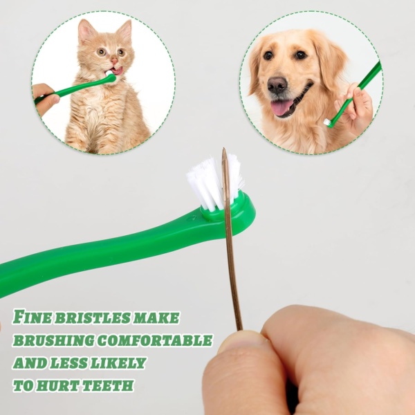 6Pcs Small Dog & Cat Toothbrush Soft Silicone Pet Toothbrush Cat Dental Care Teeth Brush for Dogs Tooth Cleaner Care for Small to Large Dogs Cats - Image 5