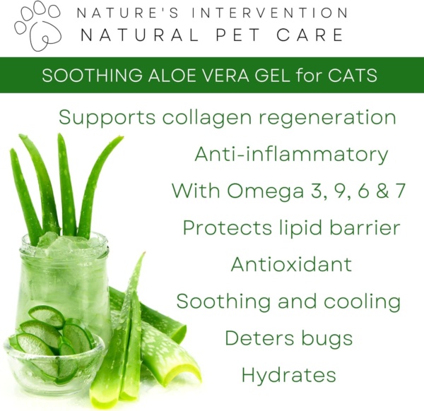 NATURE'S INTERVENTION - Aloe Vera Gel for Cats - 99% Natural. Neem, Calendula, Sea Buckthorn. Protects, Hydrates, Soothes. 100ml - Image 3