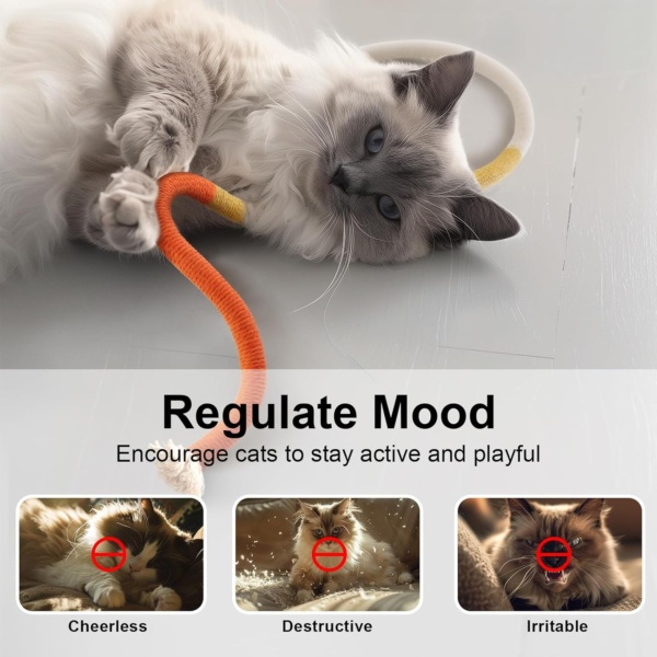Natural Catnip Chew Rope for Cats – Pack of 3 (27 Inches Each) | Includes Refillable Catnip Pouch | Interactive Cat Toys for Indoor Cats & Kittens | Stress Relief, Dental Health & Enrichment Play - Image 3