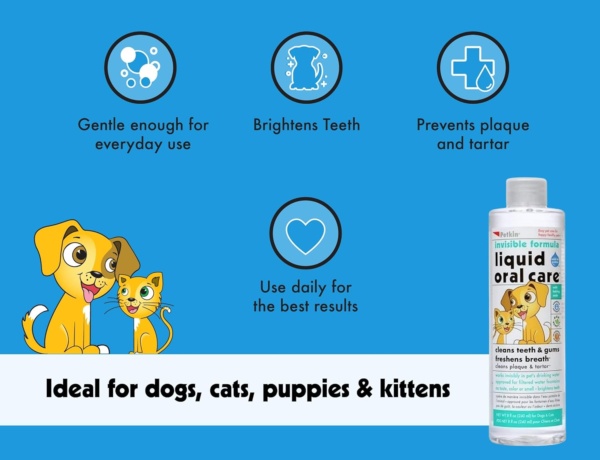 Petkin invisible formula Liquid Oral Care Teeth, Dental Gums Fresh Brath Dogs and Cats - Image 7