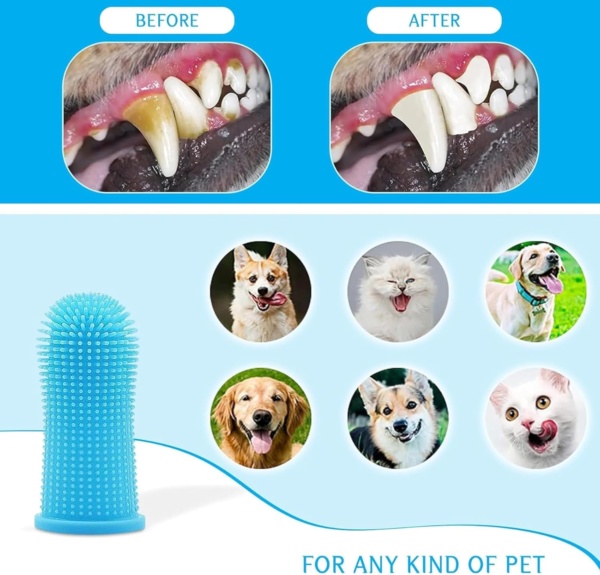 10Pcs Small Dog & Cat Toothbrush, Dog Finger Toothbrush, 360 Degree Soft Silicone Pet Toothbrush, Puppy Toothbrush, Silicone Scrubber for Cats, Finger Toothbrush for Dog and Cat Teeth Cleaning - Image 4