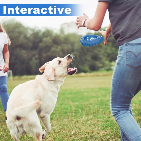 PcEoTllar Dog Chew Toys for Aggressive Chewers, Large Indestructible Dog Toys for Large Dogs, Interactive Dog Toys for Boredom, Natural Rubber for Teeth Gum Health, Blue - Image 7