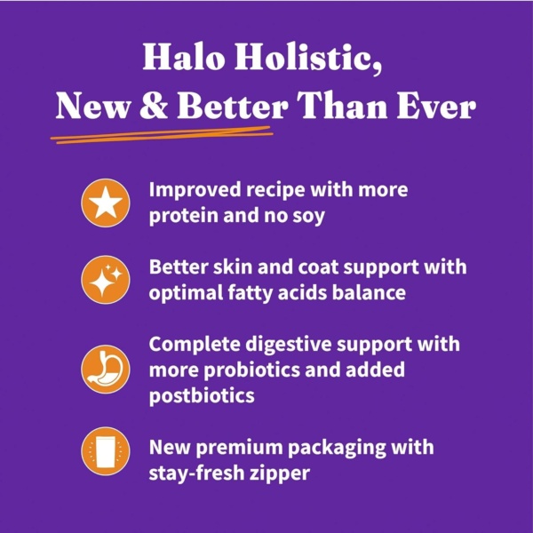 Halo Purely for Pets Holistic Dog Food, Complete Digestive Health Cage-Free Chicken and Brown Rice Recipe, Dry Dog Food Bag, Puppy Formula, 3.5-lb Bag - Image 9