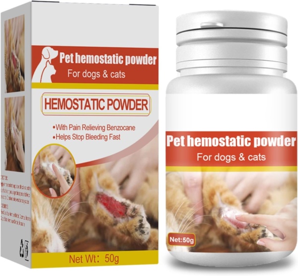 50g Medicated Powder Treatment For Bleeding Styptic Powder For Dogs Cats Pet Dogs Cats Skin Care Styptic Powder Pet Wound