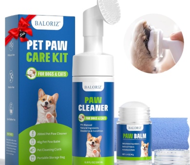 Dogs Paw Care Cleaner Kit for Dogs and Cats, No Rinse Foam Dog Paw Cleaner for Heals Repairs & Restores Dry, Cracked Paws & Nose Dog Paw Protector for Pet Foot Washer Care
