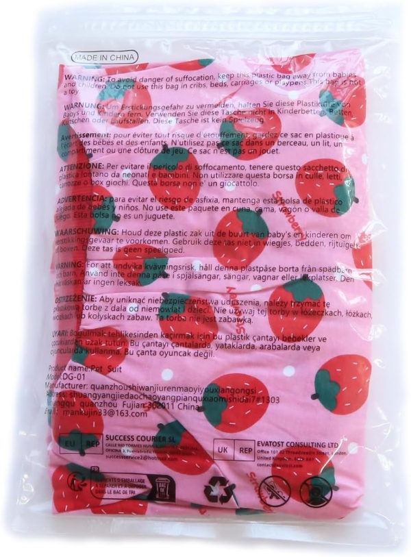Yeapeeto Dog Surgery Recovery Suit for After Surgery Large Medium Dogs, Post Surgery for Female Male Dog, Cone E-Collar Alternative Pet Onesie, Prevent Licking Dog Suit(Strawberry,3XL) - Image 4