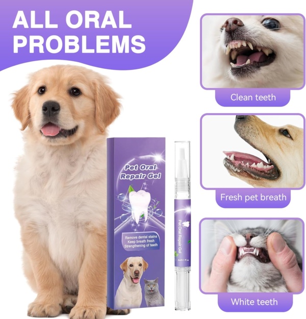 4PCS Pet Gel Pen, Eliminate Bad Breath Oral Repair Gel Pen for Dog Cat - Image 6