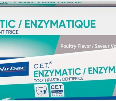 Virbac CET Enzymatic Toothpaste| Eliminates Bad Breath by Removing Plaque & Tartar Buildup | Best Pet Dental Care Toothpaste | Poultry Flavor, 2.5 oz Tube