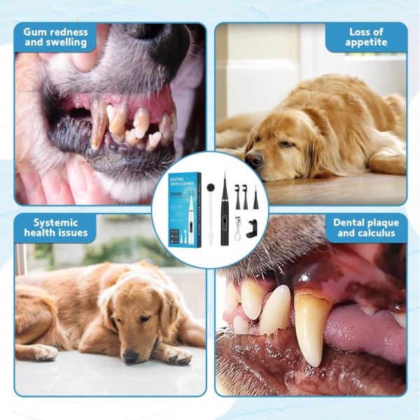 Dog Plaque Remover for Teeth, 5 Cleaning Mode Pet Tooth Brushing Tools, 8-Pack Pet Teeth Cleaning Kit Safe for Dog and Cat, Pet Toothbrush for Dental Care, Portable - Image 4