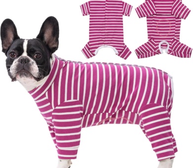 Dog Recovery Suit - Long Sleeve Bodysuit After Surgery, Medical Pet Shirt, Onesie to Protect Wound, Surgical Suit for Male/Female Dogs, Puppy Pajamas for Small Medium Dogs