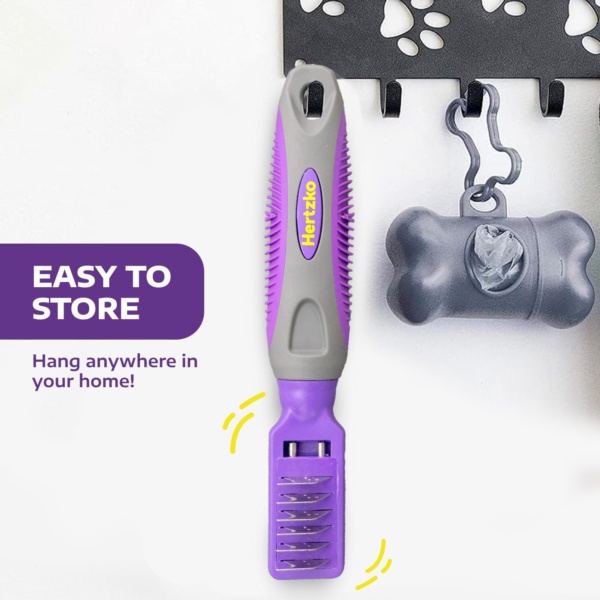 Hertzko 2-in-1 Dog Matt Remover & Grooming Brush - Cat Brush, Pet Hair Remover, Dematting Tools for Dogs - Effective Dematting Comb for Dogs and Cats, Ideal Matt Breaker and Dog Coat Care - Small - Image 7