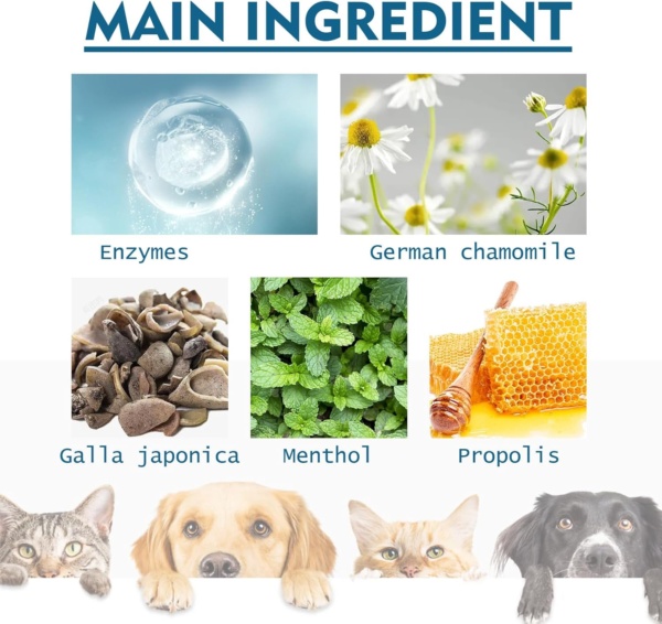 Pet Oral Cleaning Sprays,Pet Bad Breath Cleaning Sprays,Pets Dental Care Sprays,Bad Breath Treatment for Dogs and Cats,Pet Natural Teeth Cleaning and Breath Freshener,Pet Tooth Cleaning Spray - Image 6