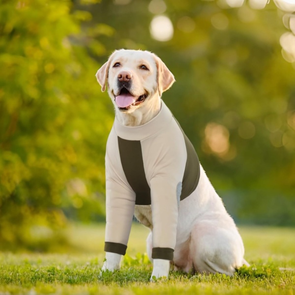 LeLePet Dog Recovery Sleeve, Front Leg Protector, Elbow Joint Support, Green, S-3XL - Image 7