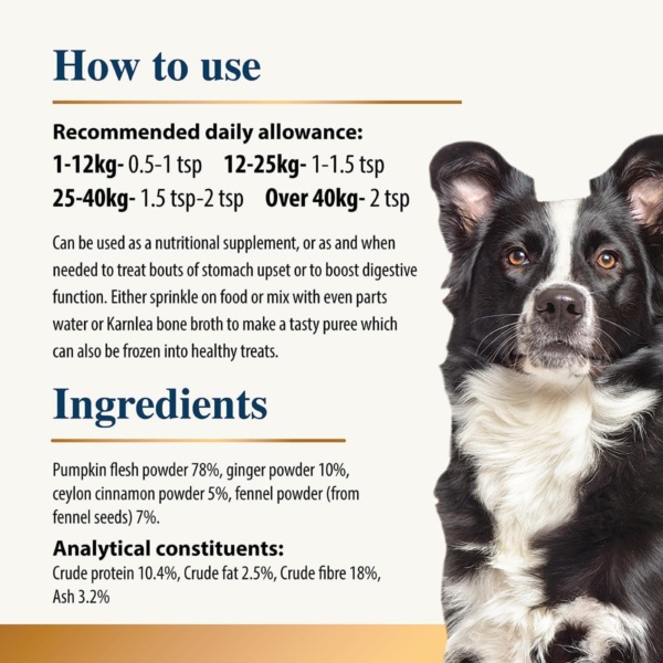 Pumpkin & Spice Whole Food Supplement Topper for Dogs 200g | Superior Pumpkin Powder with Added Gut Healthy Spices | Pumpkin Spice| Fibre Rich, Prebiotic, Anal Gland Health| Scooting (2 x 200g) - Image 7