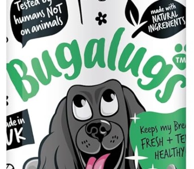 BUGALUGS Dog Breath Freshener Dental Care Dog Spray. Clean Teeth, Healthy Gums & Fresh Breath - Natural Dog plaque remover & tartar remover for teeth. No Brushing Needed (Dog 250ml Spray)