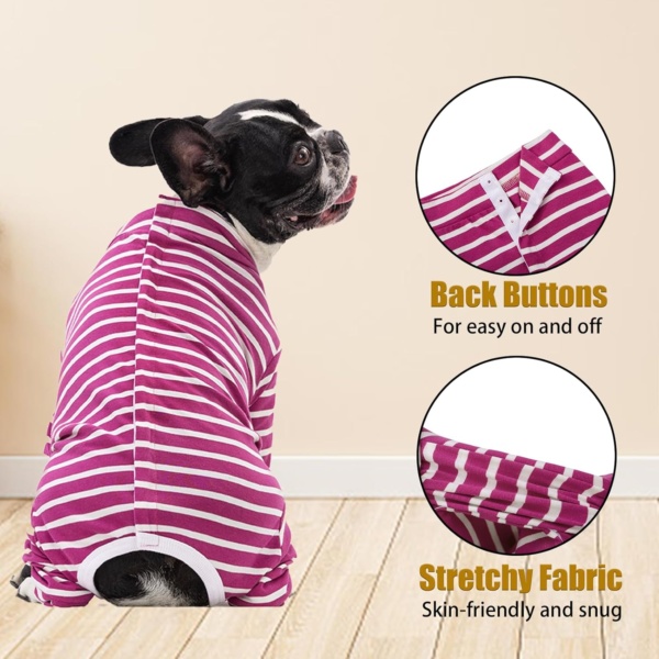Dog Recovery Suit - Long Sleeve Bodysuit After Surgery, Medical Pet Shirt, Onesie to Protect Wound, Surgical Suit for Male/Female Dogs, Puppy Pajamas for Small Medium Dogs - Image 2
