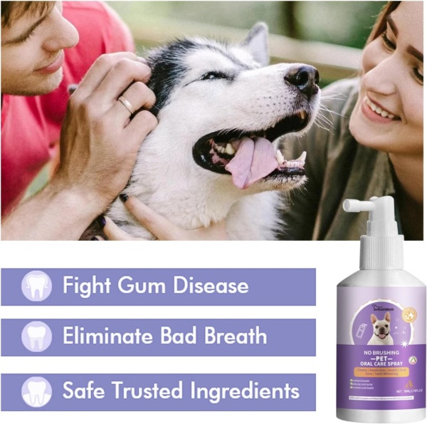VENNERLI Pet Oral Care Spray Cleaning Oral Care Freshens Breath Reduces Oral Tartar Promote Oral Health (50ml) - Image 4