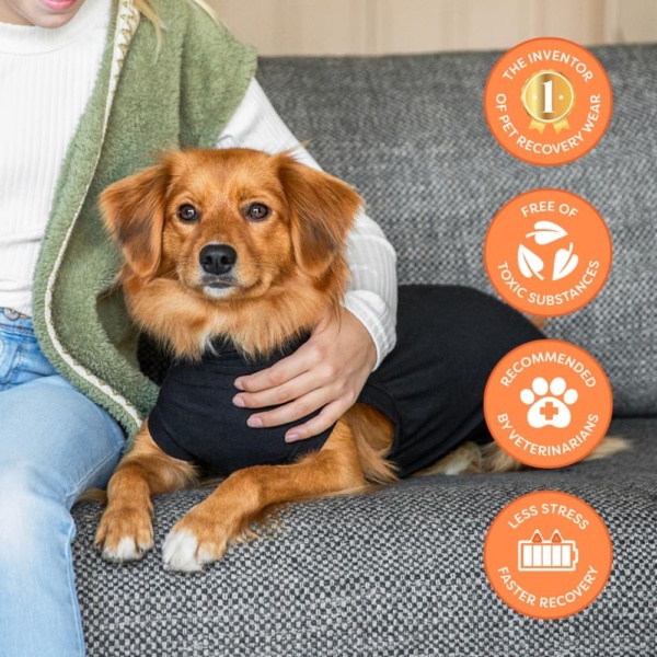 Recovery Suit Dog, XXX-Small, Black - Image 9