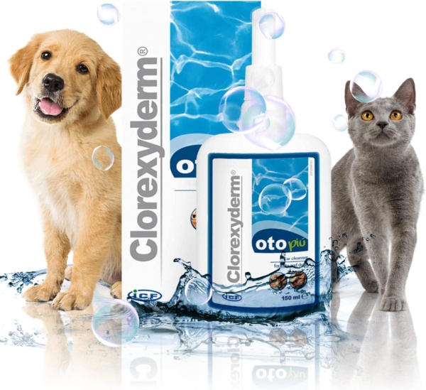 Clorexyderm OTO Piu | Cat & Dog Ear Cleaner Solution | Dog Ear Drops to Stop Wax Build Up, Head Shaking, Discomfort, Ear Odour & Scratching | 150ml - Image 9