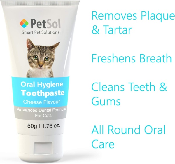 Dental Care Kit Cat Toothpaste (50g) with 2 x Pet Toothbrushes to Clean Cat's Teeth, Remove Plaque and Tartar, Improve Gum, Tooth Health & Pet Oral Hygiene - Image 3