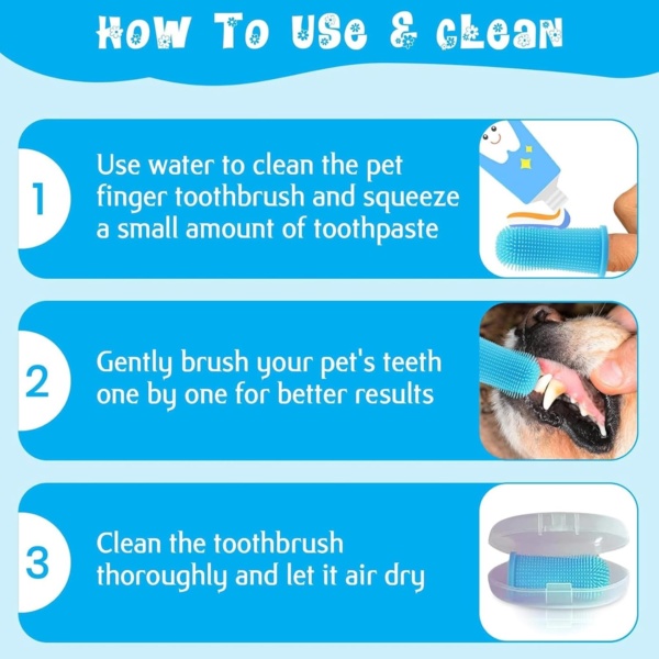10Pcs Small Dog & Cat Toothbrush, Dog Finger Toothbrush, 360 Degree Soft Silicone Pet Toothbrush, Puppy Toothbrush, Silicone Scrubber for Cats, Finger Toothbrush for Dog and Cat Teeth Cleaning - Image 5