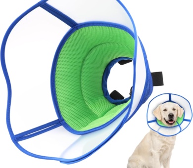 Soft Dog Cone Collar for Dogs After Surgery, Adjustable recovery collars for dogs, buster collars for dogs prevent licking, Anti-Bite Lick Wound Healing Safety Practical Plastic - Size XL Blue
