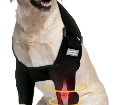 Dog Elbow Protector for Pet Elbow Dysplasia, Shoulder Dislocation - Offers Elbow Support, Dog Recovery Suit Taper Collar Alternative, Helps Wound Healing (L, Both Legs)