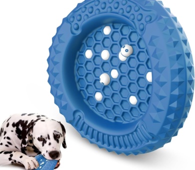 PcEoTllar Dog Chew Toys for Aggressive Chewers, Large Indestructible Dog Toys for Large Dogs, Interactive Dog Toys for Boredom, Natural Rubber for Teeth Gum Health, Blue