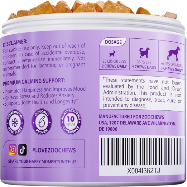 Dog Chews for Calmness & Joint Health - Ashwagandha, Valerian Root, & Turmeric - Image 2