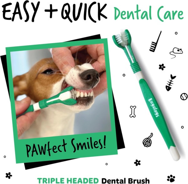 Bugalugs Dog Toothbrush and Toothpaste Kit Includes Cats & Dog Toothpaste, 2 x Finger Cat Toothbrush, 1 x Dog Toothbrush Dog Teeth Cleaning Products for Dog Plaque Remover & Dog Breath Freshener - Image 7