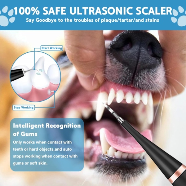 Dog Plaque Remover for Teeth, 5 Cleaning Mode Pet Tooth Brushing Tools, 8-Pack Pet Teeth Cleaning Kit Safe for Dog and Cat, Pet Toothbrush for Dental Care, Portable - Image 2