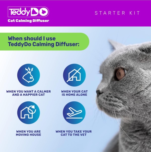 Calming Diffuser Refill for Cats | Pack of Two| 60 Days Kit | Reduce Spraying, Scratching and Other Problematic Behaviors | Calming and Relaxing Effect | 2x48 ml | - Image 3