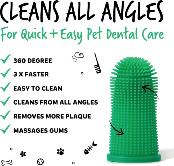 Bugalugs Dog Finger Toothbrush with 360 Degree Bristles- Dog Teeth Cleaning Products Dog Toothbrush & Cat Toothbrush Plaque Remover for Dogs use with Dog Toothpaste & Cat Toothpaste - Image 6