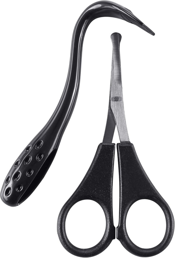 Mikki Dog, Cat Ear and Face Grooming Care Set - Scissors and Comb Set for Face, Ear, Nose and Paw