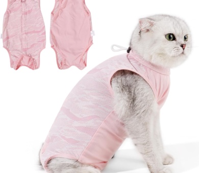 HEYWEAN Cat Recovery Suit Post Surgery Cat Body Suit After Surgery Cat Onesie Stop Licking Cat Medical Vest Spay Suit Cat Surgery Recovery Suit Cat Surgical Suit Protection Suit Kitten Recovery Suit