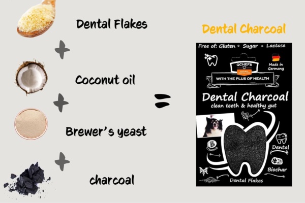 NEW: 2 in 1 dental charcoal dogs: dental care powder and at the same time for intestinal health - for vomiting - flatulence & diarrhoea for intestinal flora. - Image 2