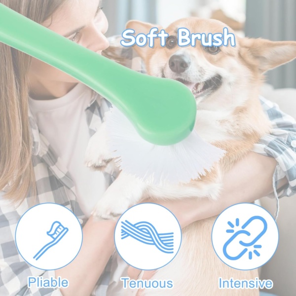 8 Pcs Cat Toothbrush Pet Toothbrush Small Dog & Cat Toothbrush Micro Head Cat Dental Care Pet Teeth Cleaning Brush to Reduce Plaque Tartar Formation Round&Pointed Toothbrush for Kitten & Adult Cats - Image 4