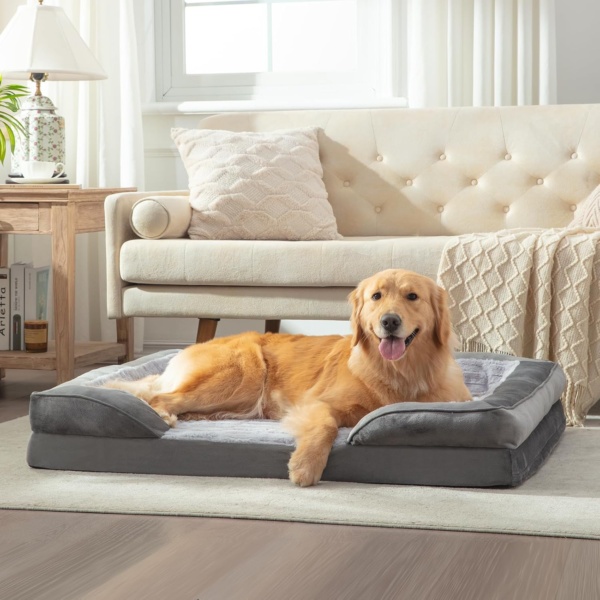 Extra Large Dog Bed Orthopedic Dog Bed XL for 90lbs Dogs - 6" Memory Foam Mattress, Waterproof & Washable Dark Cover, Veterinarian Recommended Bed for Arthritis & Bone Health, 107x82x16cm - Image 8