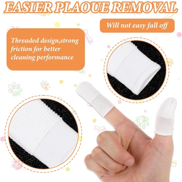 Dog Toothbrush 20Pcs Pet Toothbrush Finger Toothbrushes 360º Dog Tooth Brushing Kit Finger Cleaning Gloves Washable Cat Toothbrush Comfortable Brush Tape Pad Clean Cushion - Image 4