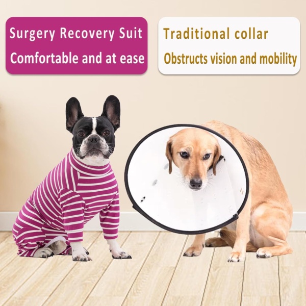 Dog Recovery Suit - Long Sleeve Bodysuit After Surgery, Medical Pet Shirt, Onesie to Protect Wound, Surgical Suit for Male/Female Dogs, Puppy Pajamas for Small Medium Dogs - Image 6