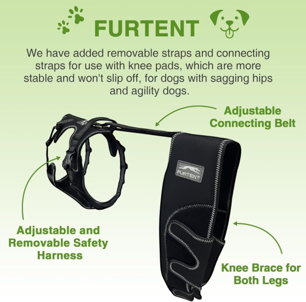 Dog Knee Brace for Torn ACL Hind Leg - Keeps Joints Warm and Stable, Upgraded Adjustable Leg Support (L, Classic Knee Brace) - Image 6